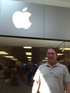 Outside the Apple store