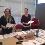 Karin & Kay preparing training materials